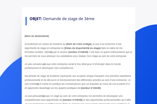 Exemple De Lettre De Motivation Stage 3eme 2023 Exemple De Lettre De Motivation Stage 3eme 2023
